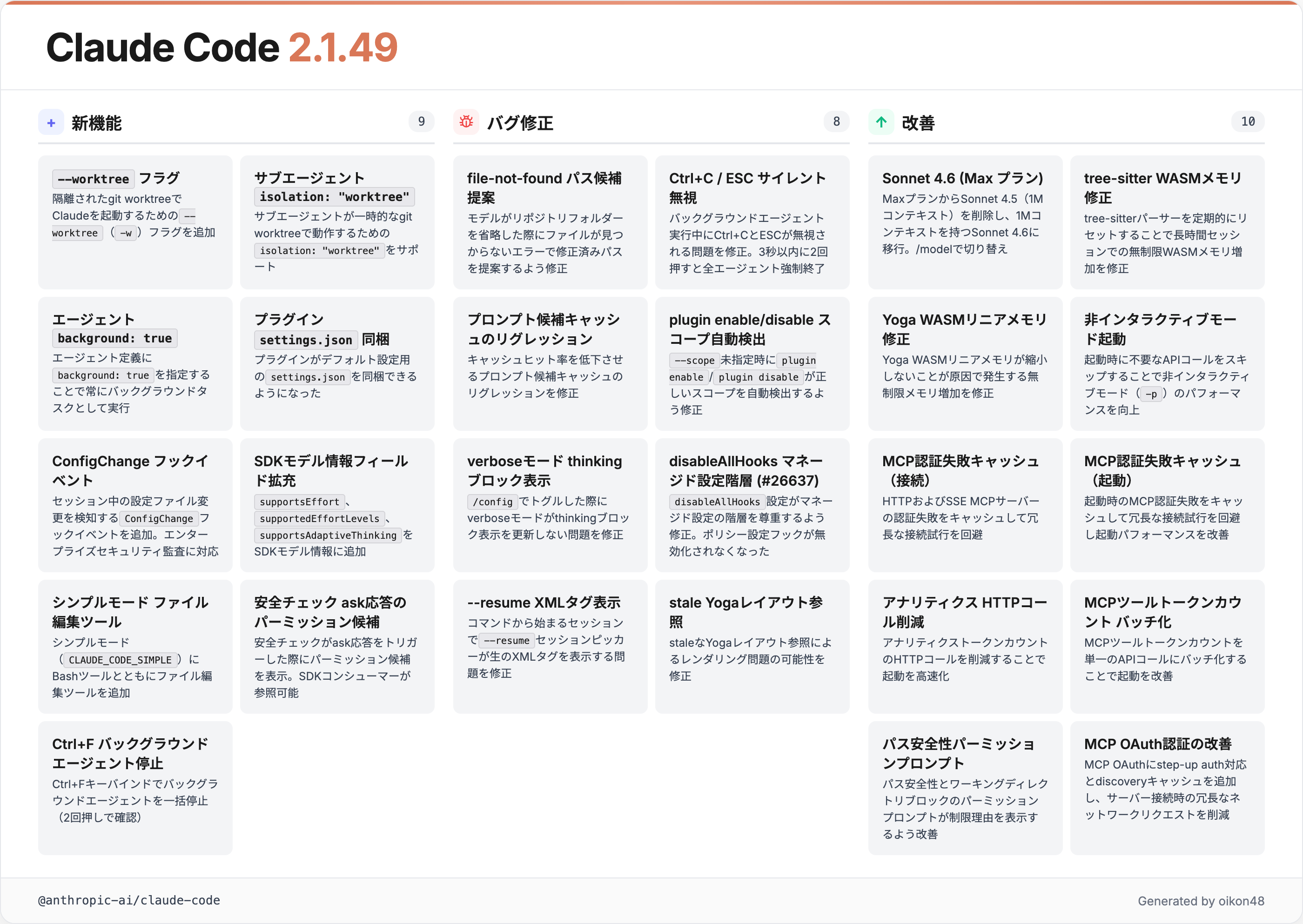 v2.1.49の主要な変更点
