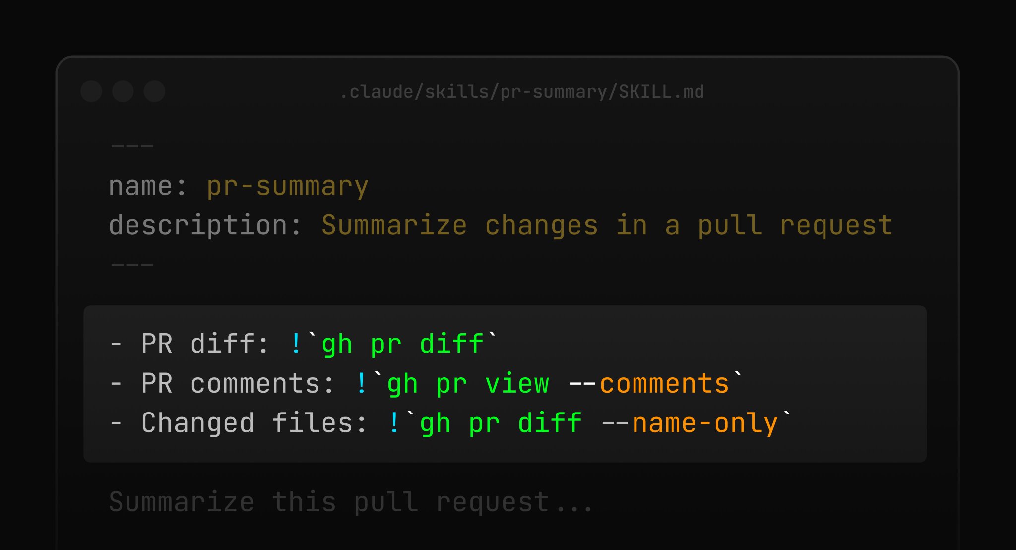 Skill command embedding